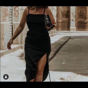 Zara - Black Draped Dress